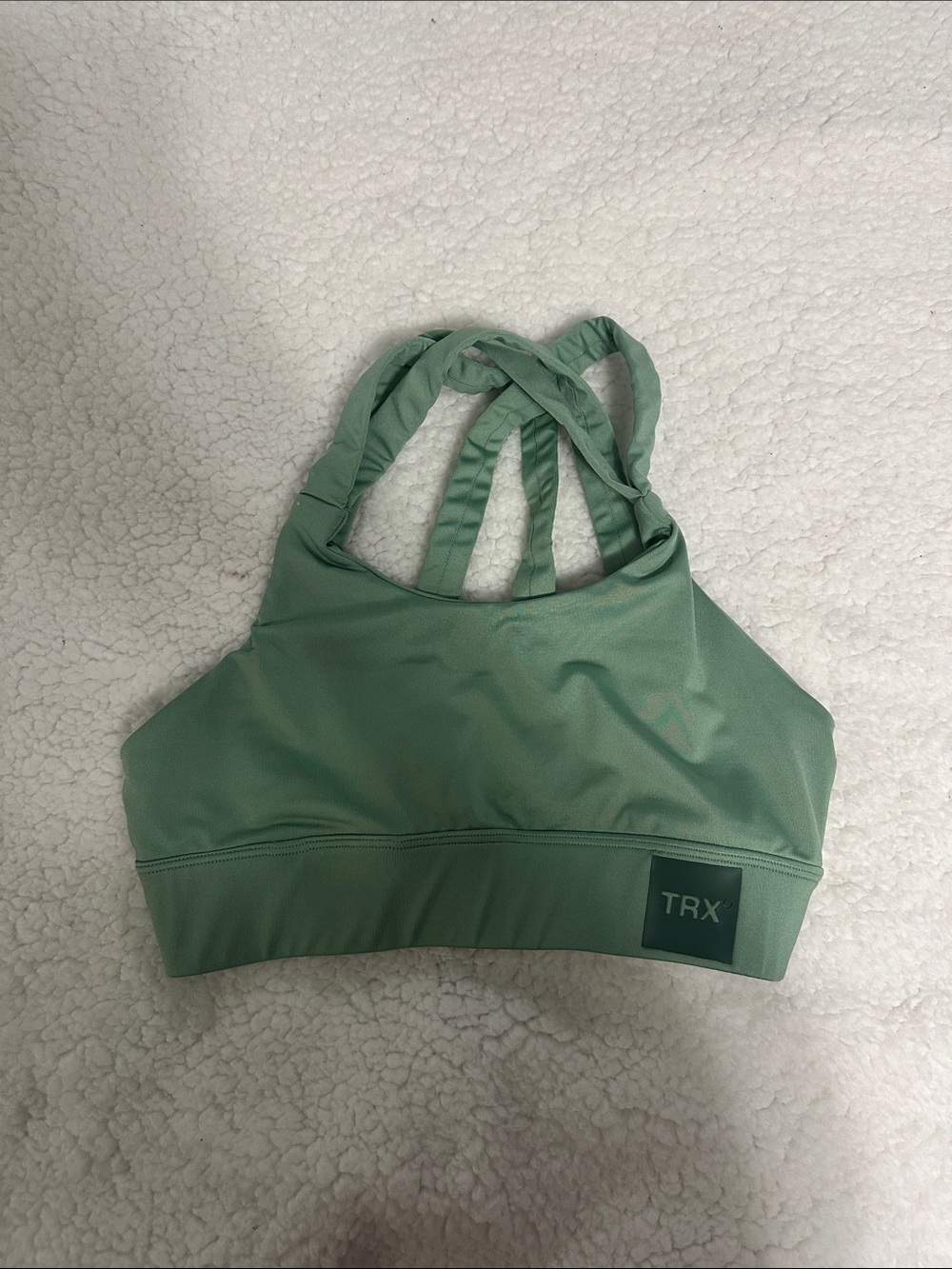Sage Green Strappy Sports Bra for Women